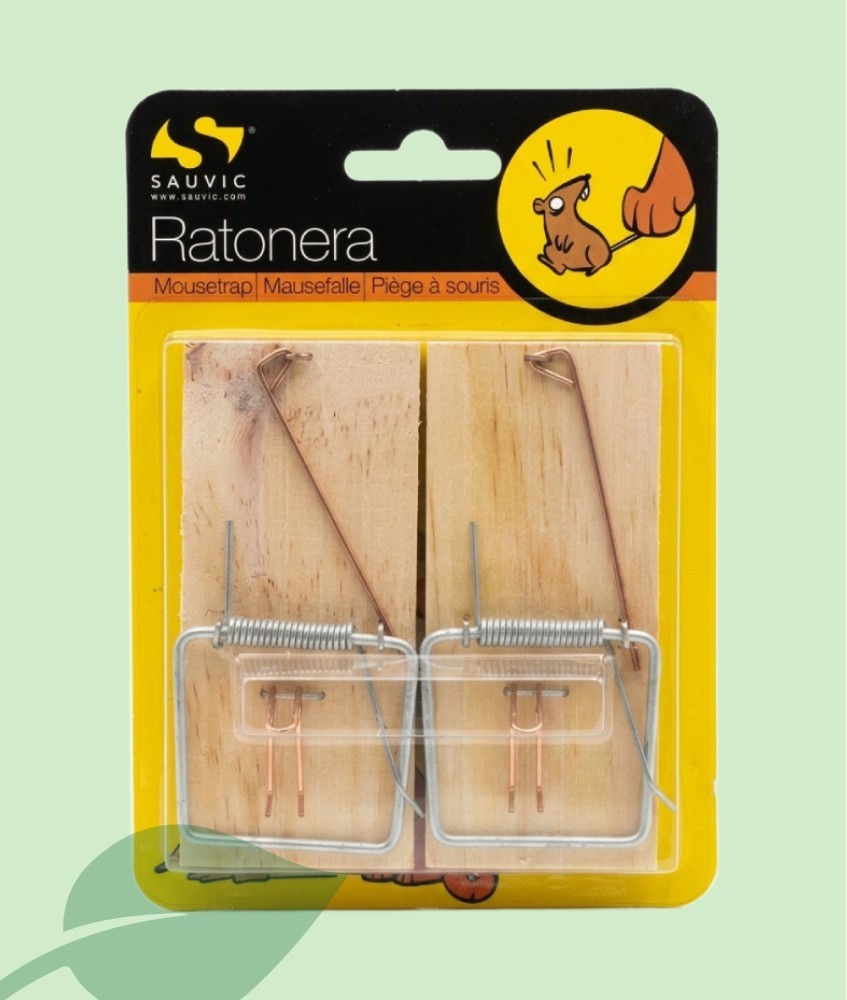 Ratonera de Madera Sauvic Pequeña | Pack 2 uds | Eficacia Clásica