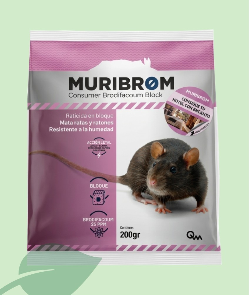 Muribrom Raticida en Bloque | 150g y 200g | Máxima Eficacia