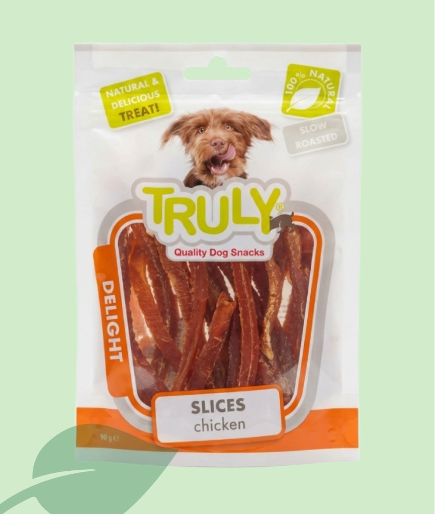 Truly Slices de Pollo para Perros 90 g | Snacks Tiernos