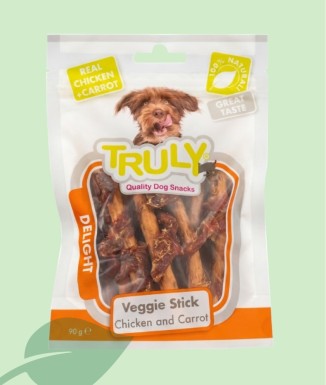 Truly Sticks de Pollastre amb Pastanaga 90 g | Snack Caní