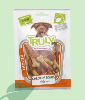 Truly Huesitos de Calcio con Pollo 90 g | Snack Canino