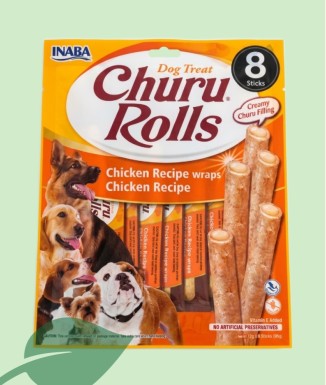 Inaba Churu Dog Rolls de Pollo 8 Sticks | Snack Relleno