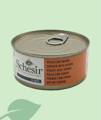 Schesir Dog Pollo con Papaya 150 g | Comida Húmeda