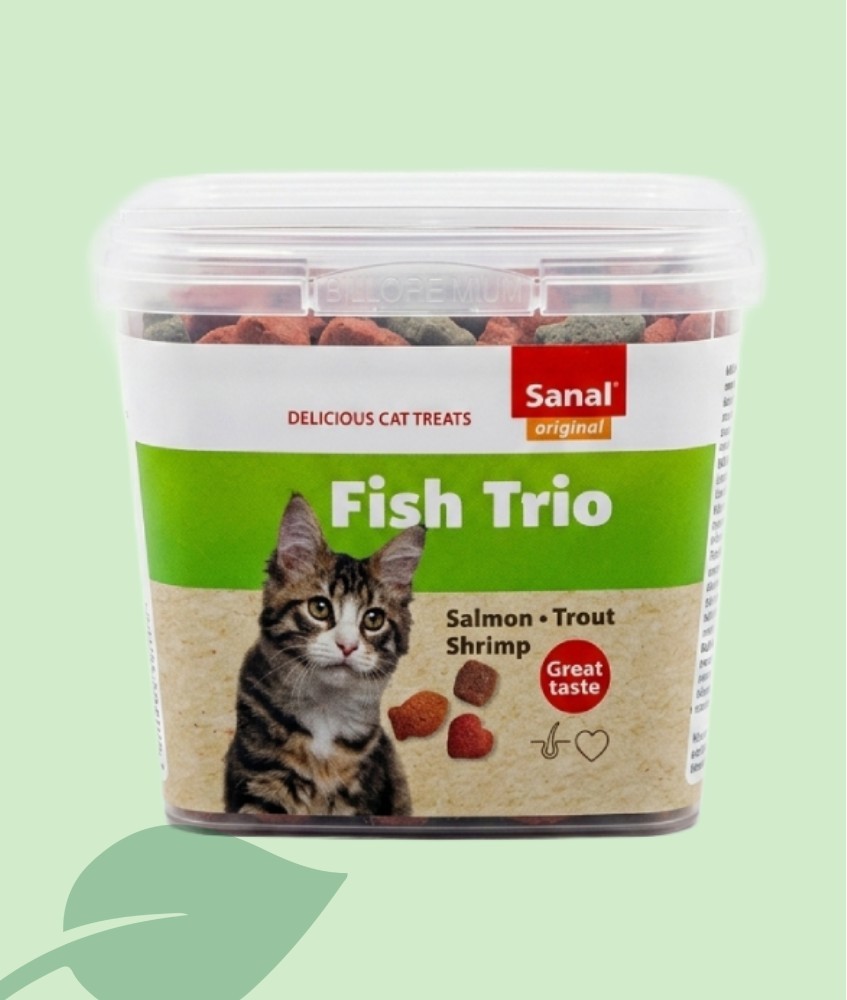Sanal Fish Trio Snacks per a Gats 75 g | Mossos de Peix