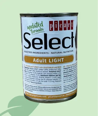 PICART Dog Light Lata 400 g – comida húmeda light perros adultos