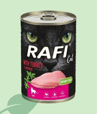 Rafi Cat Paté de Pavo 400 g | Comida Húmedo para Gatos