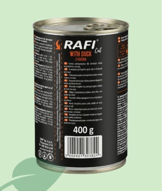 Rafi Cat Paté d'Ànec 400 g | Menjar Humit per a Gats