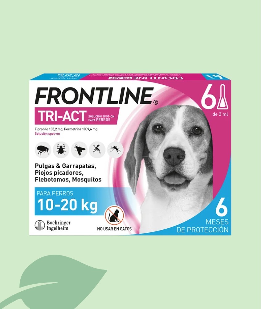 Frontline Tri-Act Gossos 10-20 kg (6 Pipetes) | Envàs Semestral
