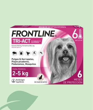 Frontline Tri-Act Perros 2-5 kg (6 Pipetas) | Envase Semestral