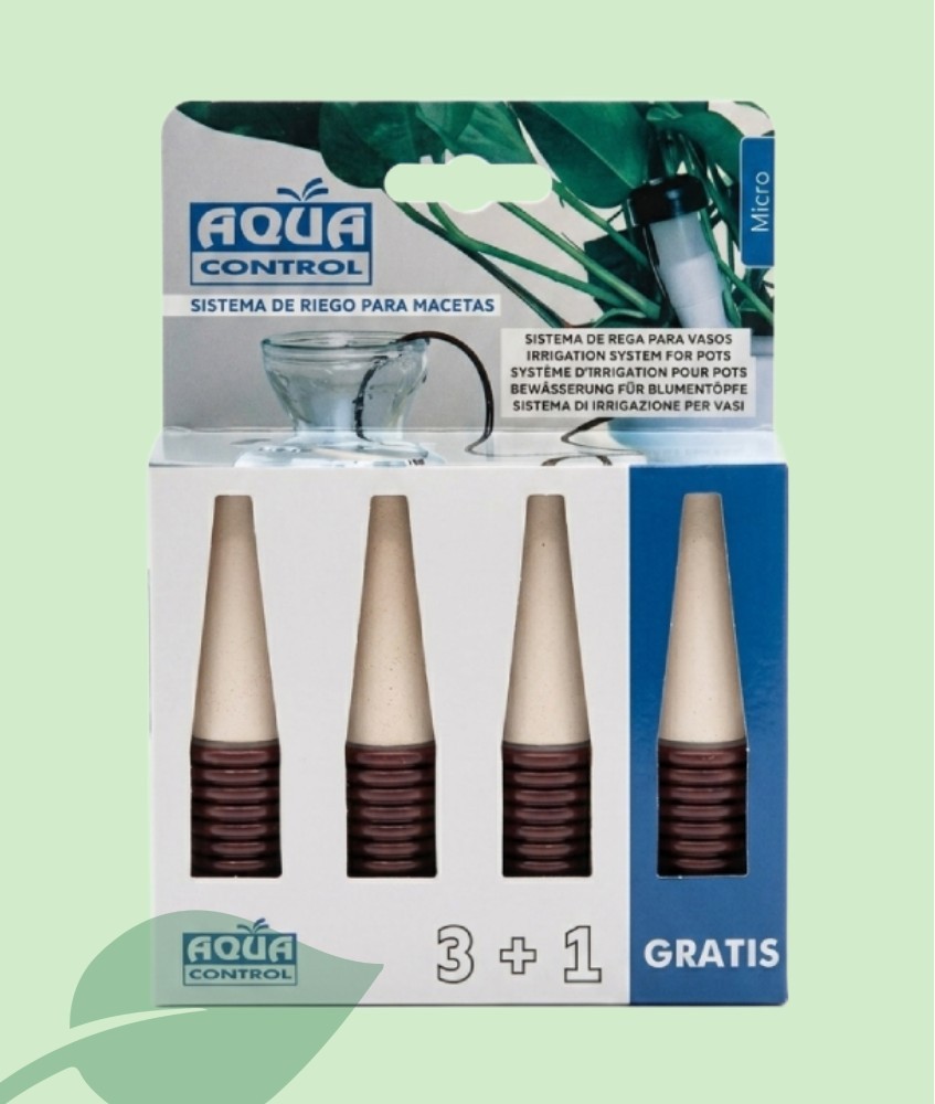 Aqua Control Sistema Riego Macetas Conos Cerámica | Pack 3+1
