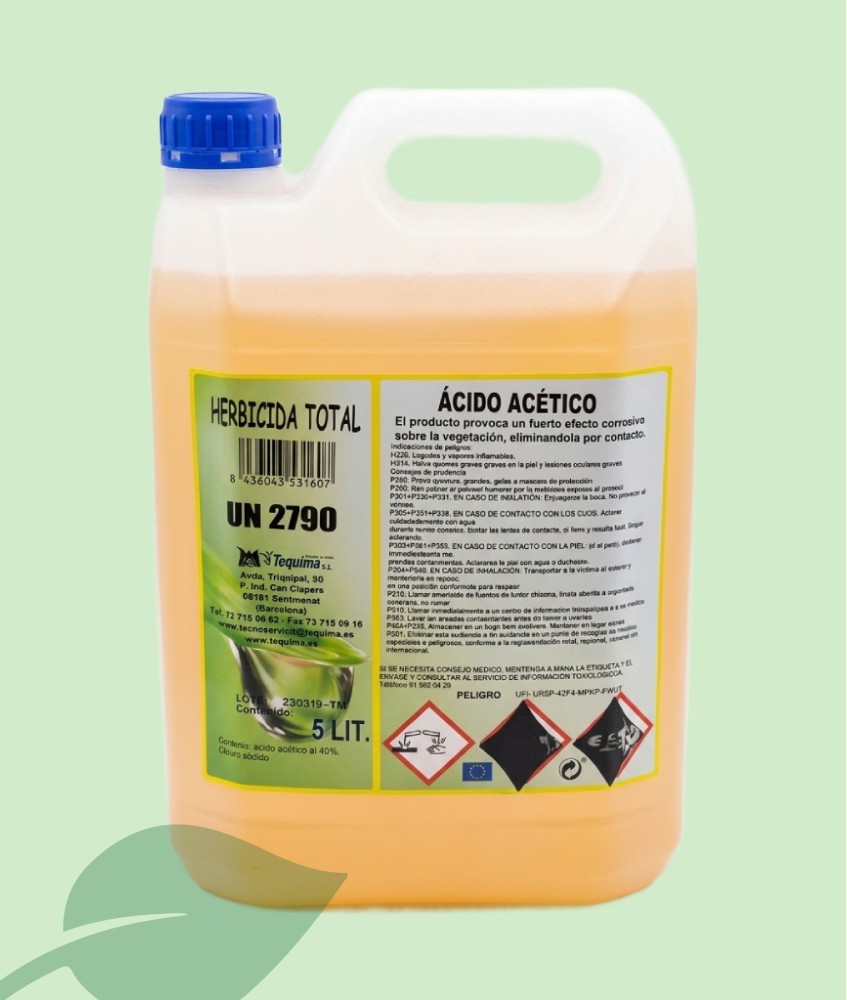 Herbicida Àcid Acètic 40% Tequima 5L | Total i Ecològic