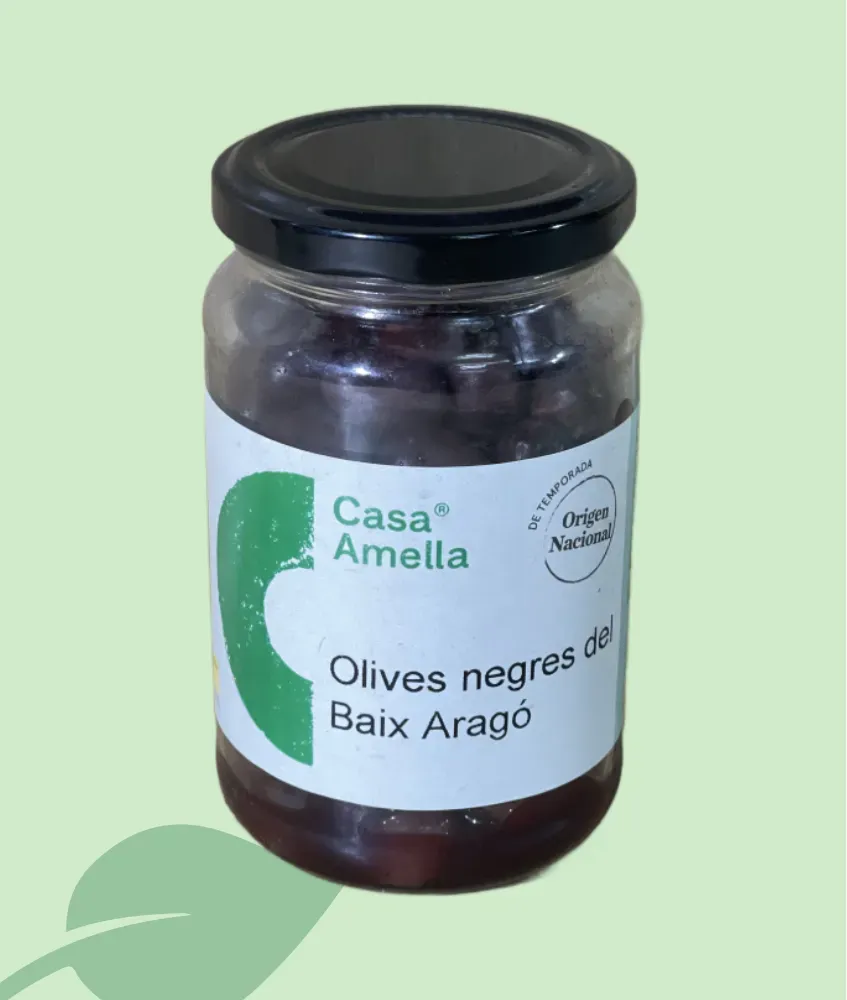 Olives negres Baix Aragó Casa Amella 220 g