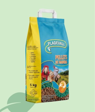 Pladevall Pellets de Fusta 10 L (5 kg) | Llit per a Mascotes