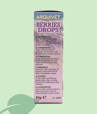 Arquivet Berries Drops 65 g | Premio de Frutas para Roedores