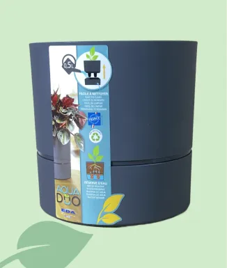 Maceta Aquaduo Reserva Antracita – Maceta con reserva de agua