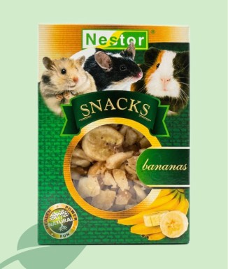 Nestor Snacks Banana Roedores y Conejos | Plátano Deshidratado