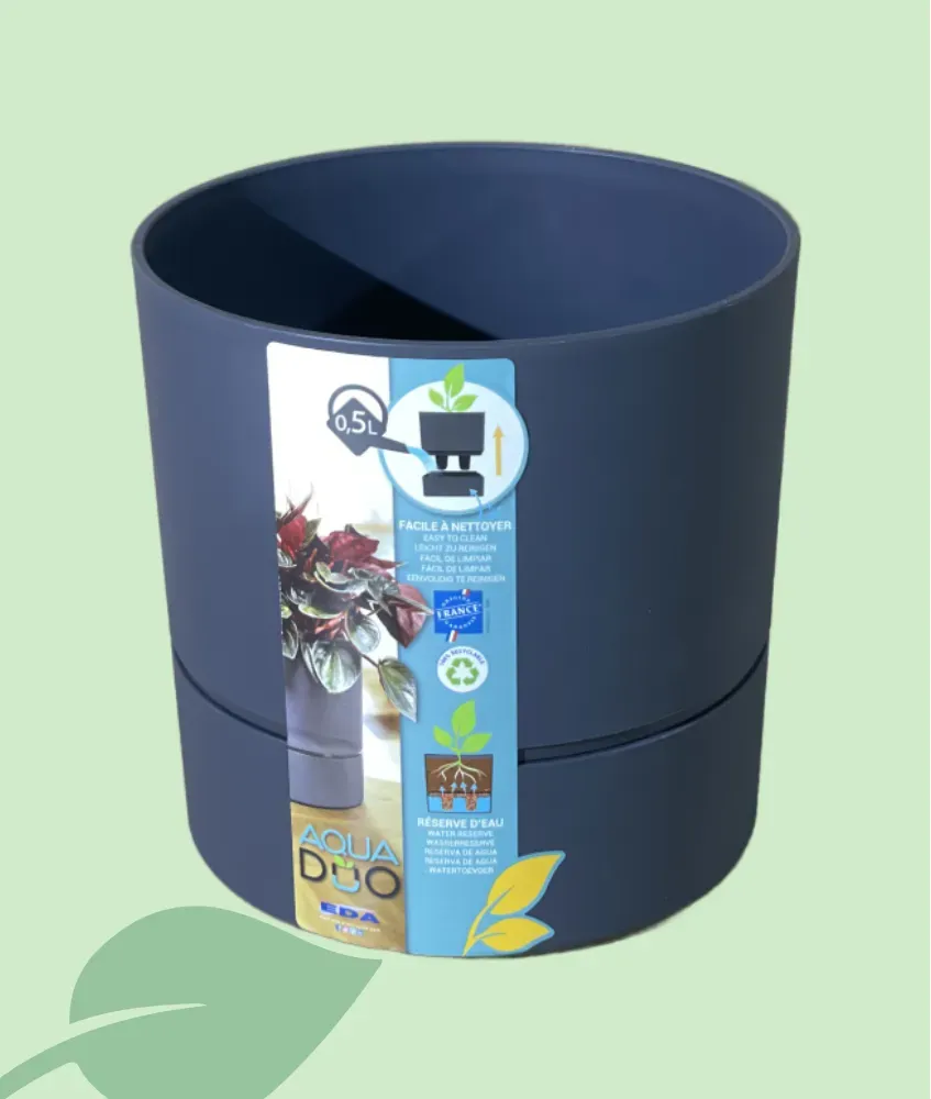 Maceta Aquaduo Reserva Antracita – Maceta con reserva de agua