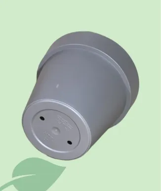 Maceta Mitu Pac 20 cm con agujeros – tórtola, arena, blanco