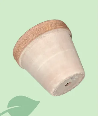 Maceta grafito terracota con plato – Ø 23 cm / 25 cm