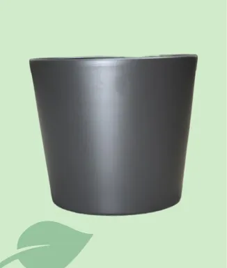 Maceta Olimpia 19 cm blanco / antracita – sin plato