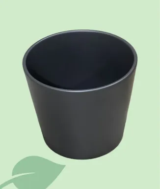 Maceta Olimpia 19 cm blanco / antracita – sin plato