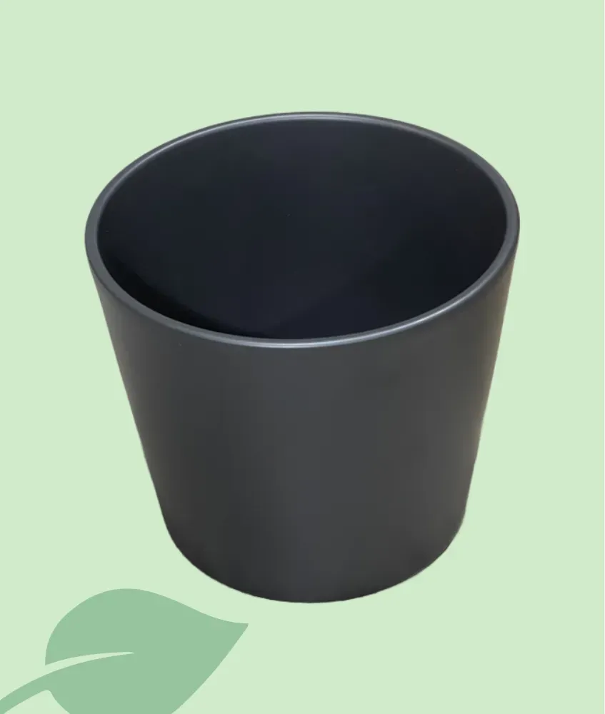 Maceta Olimpia 19 cm blanco / antracita – sin plato