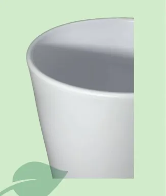 Maceta Olimpia 19 cm blanco / antracita – sin plato