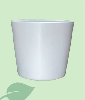 Maceta Olimpia 19 cm blanco / antracita – sin plato