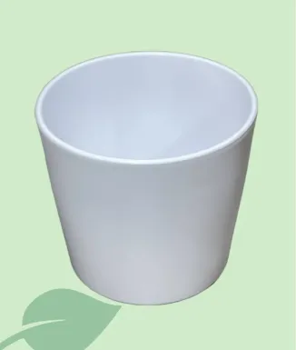 Maceta Olimpia 19 cm blanco / antracita – sin plato