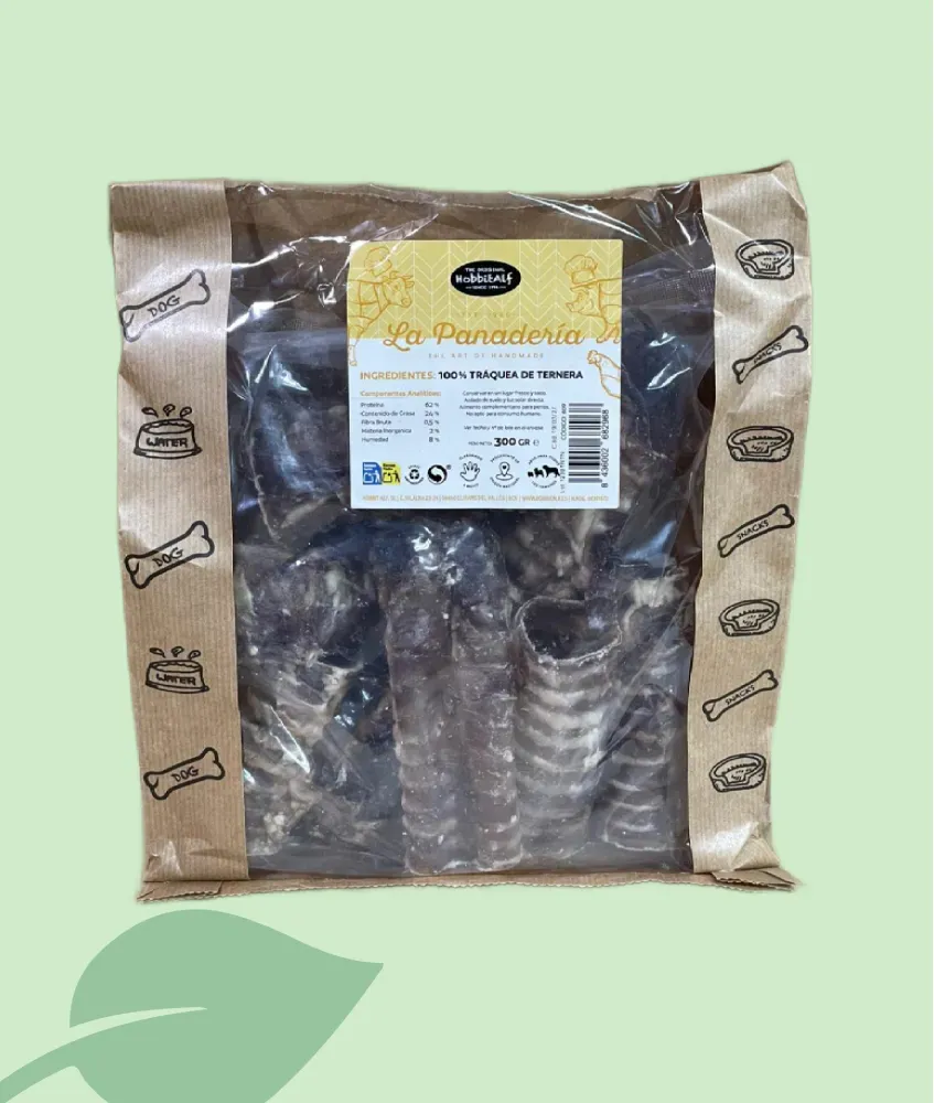 Traquea de vedella natural 300 g per a gossos – Hobbit Alf