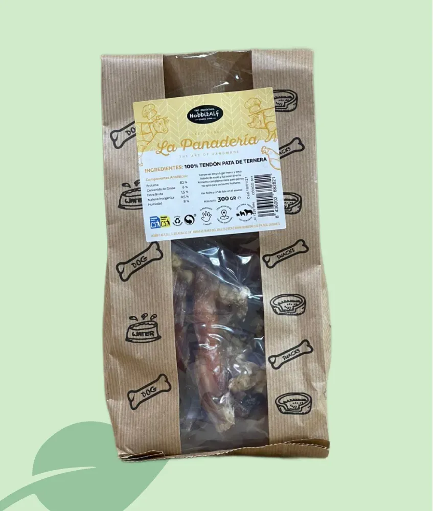 Tendó de vedella natural 300 g per a gossos – Hobbit Alf