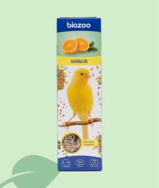 Biazoo Barritas con Naranja para Canarios 60g | Pack de 2 u.