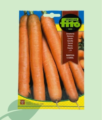 Semillas Zanahoria Nantesa 5-Coral Fitó 15g | Zanahorias Cilíndricas