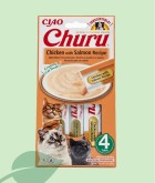 Churu Cat Pollo con Salmón 4x14g | Inaba Snack Cremoso