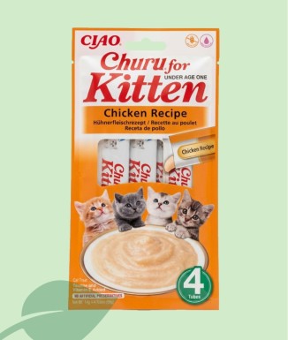 Churu For Kitten Pollastre 4x14g | Snack Cremós per a Gatets