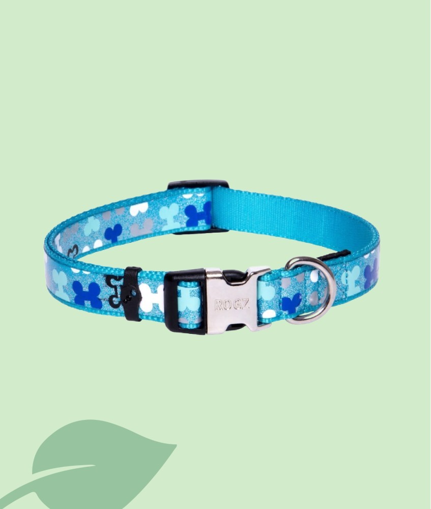 Rogz Trendy Blue Bones HB520 - Collar per a Gossos XS-S-M