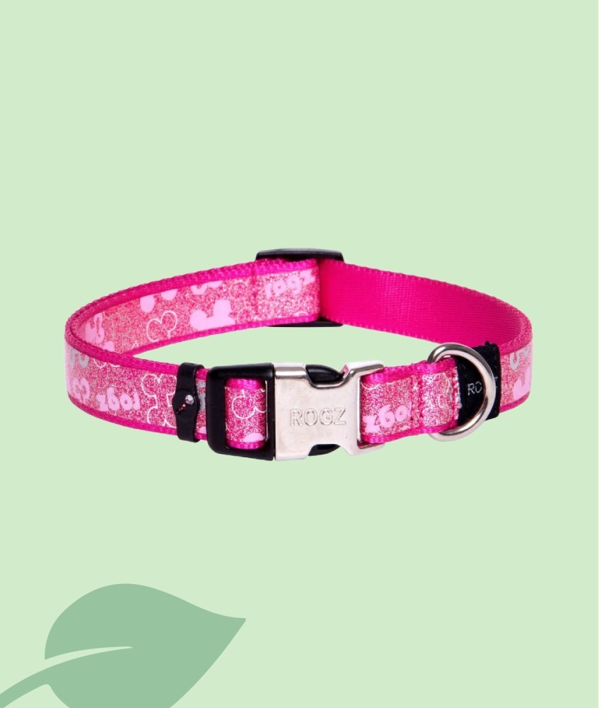 Rogz Trendy HB523 Pink Bones - Collar per a Gossos XS-S-M