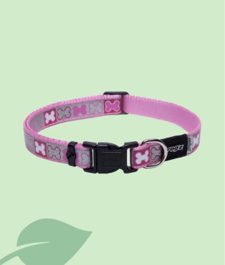 Rogz Reflecto Pink - Collar Reflectant per a Gossos XS-S-M