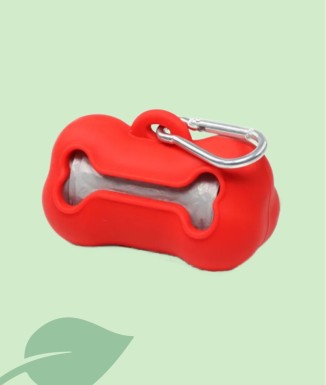 Ibáñez Dispensador de Bolsas de Silicona Rojo para Perros