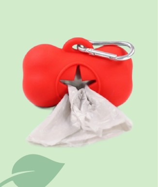 Ibáñez Dispensador de Bolsas de Silicona Rojo para Perros