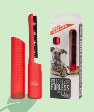 Lilly Brush Mini - Raspall portàtil llevapèls vermell