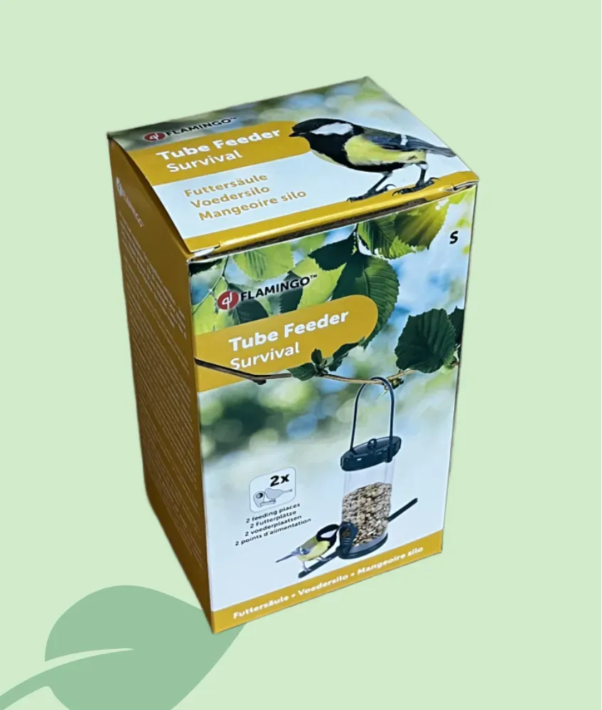 Flamingo Tube Feeder Survival M – comedero tubular para pájaros