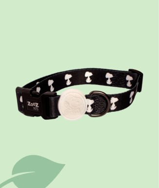 ZOOZ PETS Snoopy - Collar Negro para Perros