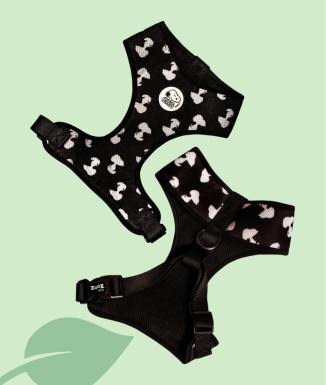 ZOOZ PETS Snoopy - Arnés Negro Acolchado para Perros