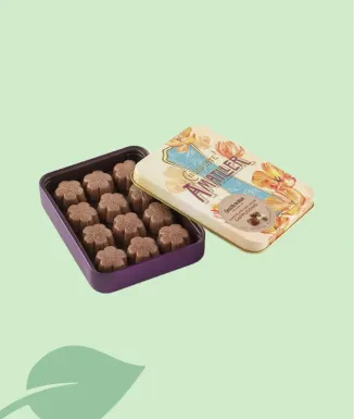 Bombons Flores Cappuccino Llauna 72 g – Amatller xocolata