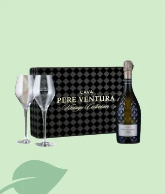 Estuche Cava Pere Ventura Vintage + 2 Copas – Edición Premium