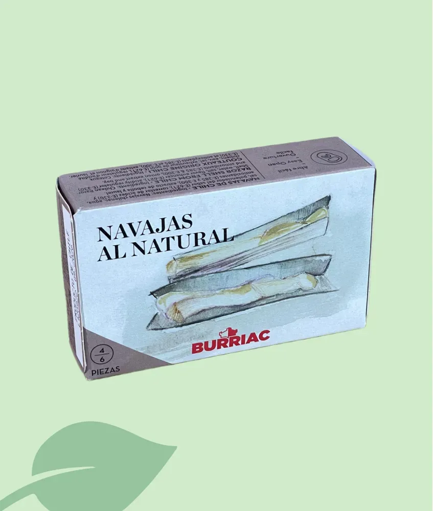 Navajas al natural Burriac – Conserva gourmet del mar