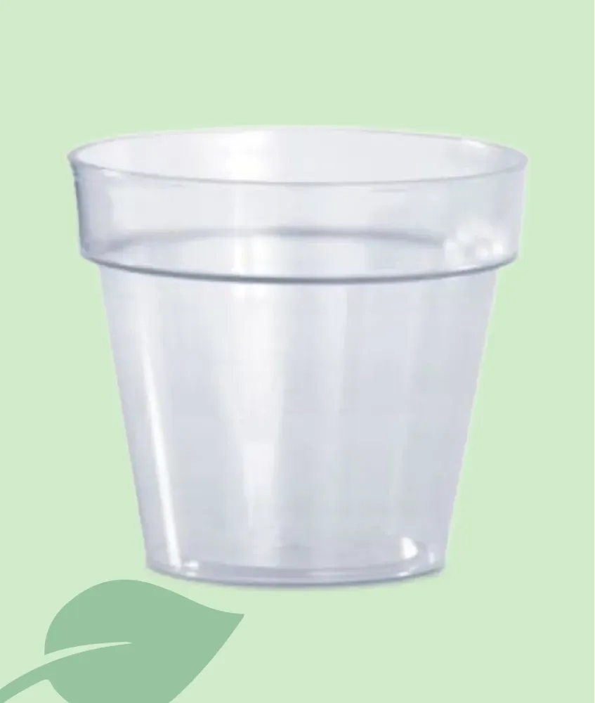 Discom Test Basic Transparente 14×12 cm – Maceta de Plástico