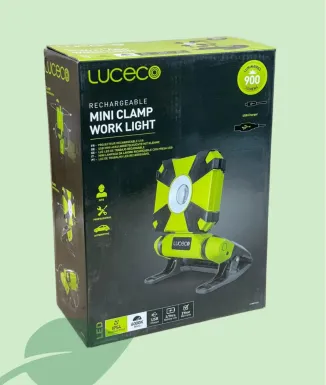 Luceco Mini Clamp Work Light 900 lm – Luz de trabajo recargable USB