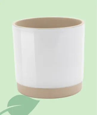 Maceta ENO 14×13 cm Blanco Esmaltado – maceta cerámica